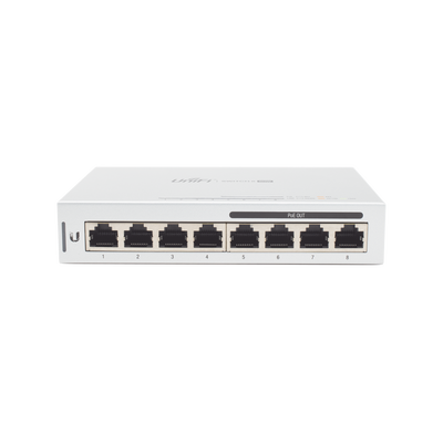 Switch UniFi Administrable capa 2 de 8 puertos Gigabit (4 Puertos Gigabit PoE 802.3af y 4 puertos Gigabit ethernet) 60W UB...