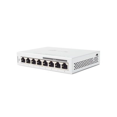 Switch UniFi Administrable capa 2 de 8 puertos Gigabit (4 Puertos Gigabit PoE 802.3af y 4 puertos Gigabit ethernet) 60W UB...