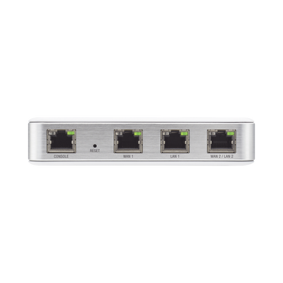Router UniFi puertos Ethernet Gigabit, desempeño de 1 Mpps, hasta 100 dispositivos en LAN, bloqueo de tráfico por categorí...