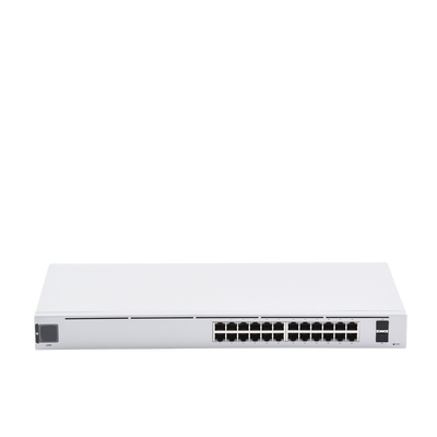 UniFi Switch USW-24, Capa 2 de 24 puertos 10/100/1000 Mbps + 2 puertos 1G SFP, pantalla informativa UBIQUITI - Vista 5
