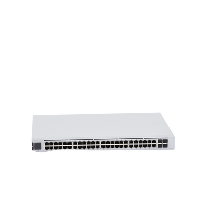 UniFi Switch USW-48-POE, Capa 2 de 48 puertos (32 puertos PoE 802.3af/at + 16 puertos Gigabit) + 4 puertos 1G SFP, 195W, p...
