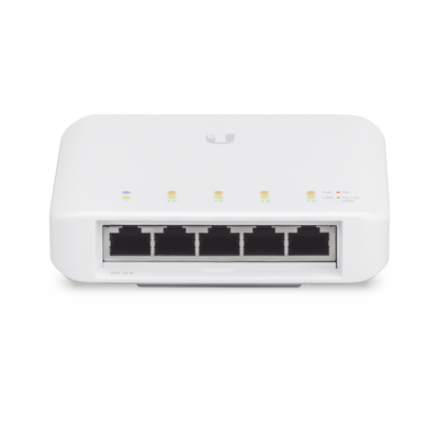 Switch UniFi FLEX de 5 puertos para semi-exterior IP55 (1 x PoE de entrada 802.3af/at/bt y 4 puertos PoE de salida 802.3af...