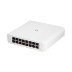 Switch UniFi Lite Administrable PoE de 16 Puertos 10/100/1000 Mbps (8 puertos 802.3af/at), 45 W - UBIQUITI