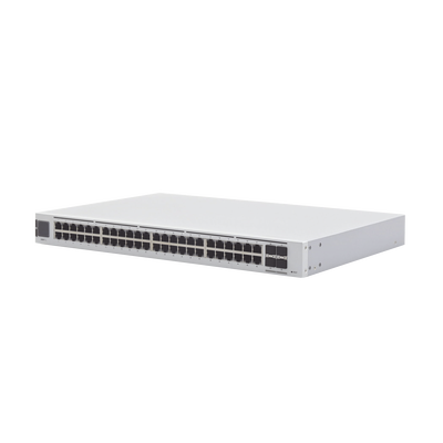 UniFi Switch USW-Pro-48, Capa 3 de 48 puertos Gigabit RJ-45 + 4 puertos 1/10G SFP+, pantalla informativa UBIQUITI - Vista 2