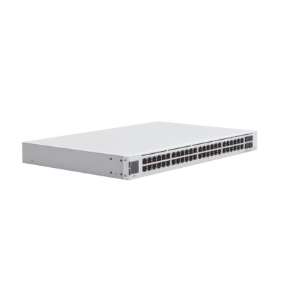 UniFi Switch USW-Pro-48, Capa 3 de 48 puertos Gigabit RJ-45 + 4 puertos 1/10G SFP+, pantalla informativa UBIQUITI - Vista 3