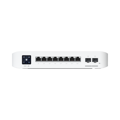 Switch UniFi Pro 8 PoE Administrable Capa 3, 8 puertos GbE / (6) puertos POE+ af/at y (2) puertos POE++ 802.3bt / (2) puer...