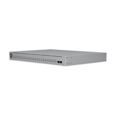 UniFi Switch Pro Max 24 POE, 24 puertos (8 puertos POE++ 2.5 GbE y 16 puertos GbE POE+), 2 puertos SFP+ 10G, 400W, pantall...