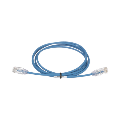 Cable de Parcheo TX6, UTP Cat6, Diámetro Reducido (28AWG), Color Azul, 0.91 metros (3 pies) - PANDUIT