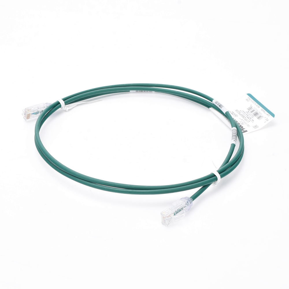PANDUIT UTP28SP5GR - Cable de Parcheo Cat6 / UTP 28AWG / 1.52m (5 pies) / Verde / Diámetro 3.8mm / CM/LSZH | SIERRA STORE