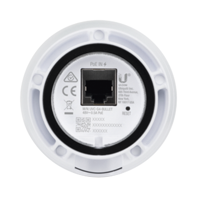 Cámara IP UniFi G4 Bullet resolución 4 MP (1440p) para interior y exterior, con micrófono incorporado, vista día y noche, ...