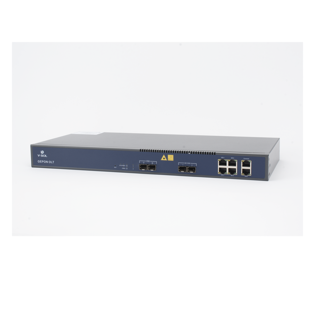 OLT / 2 Puertos EPON / 6 Puertos Uplink / 128 ONUs / 20 km / 1.244 Gbps / Rack 1U | SIERRA STORE