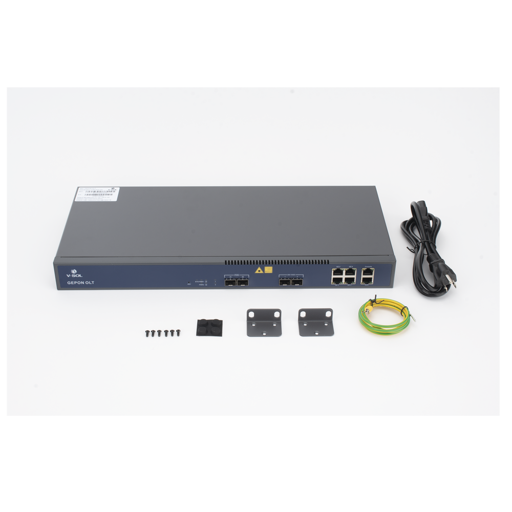 OLT / 2 Puertos EPON / 6 Puertos Uplink / 128 ONUs / 20 km / 1.244 Gbps / Rack 1U | SIERRA STORE