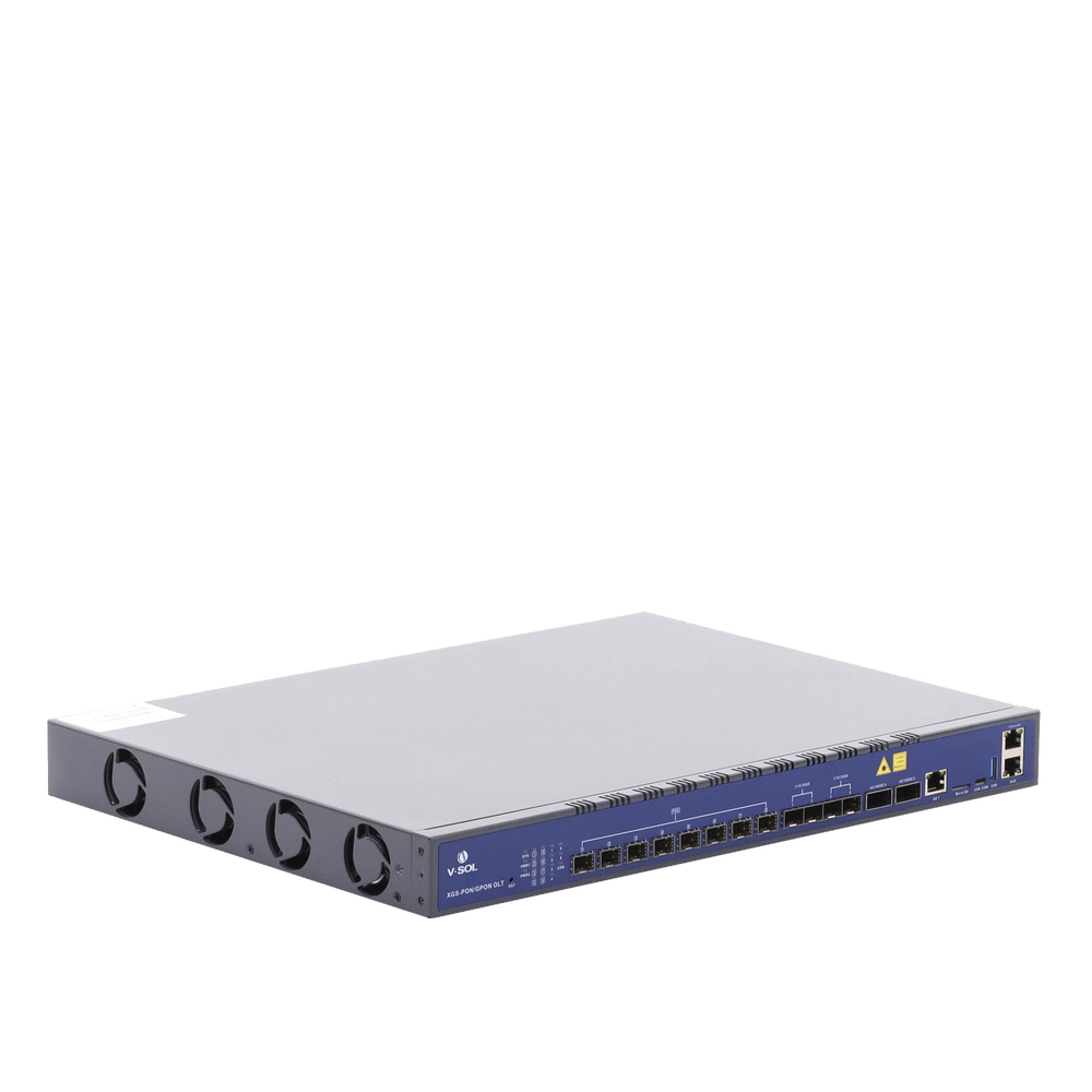 OLT Combo / 8 Puertos XGSPON-GPON / 7 Puertos Uplink RJ45+SFP28+QSFP28 / Hasta 2,048 ONUs / Rack 1.45x1.08x0.14 ft | SIERRA STORE