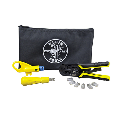 Kit de Instalación de cable UTP con Estuche (Desforrador + Ponchadora + Ponchadora 110). - KLEIN TOOLS