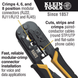 Pinzas para Terminación de Conectores RJ45/RJ11/RJ12 en Cable UTP. KLEIN TOOLS - Vista 3