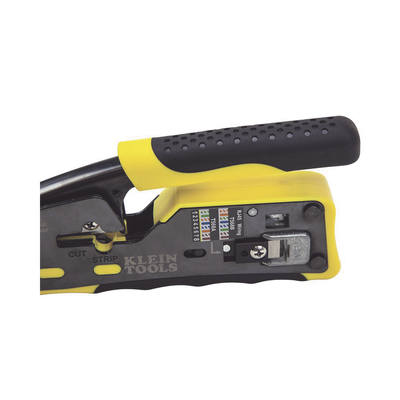 Ponchadora/Pelacables/Cortacables con Matraca para Conectores Pass-Thru RJ45 y Conectores Estándar RJ11/RJ12. KLEIN TOOLS ...