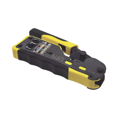 Ponchadora/Pelacables/Cortacables con Matraca para Conectores Pass-Thru RJ45 y Conectores Estándar RJ11/RJ12. KLEIN TOOLS ...