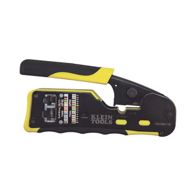 Ponchadora/Pelacables/Cortacables con Matraca para Conectores Pass-Thru RJ45 y Conectores Estándar RJ11/RJ12. - KLEIN TOOLS