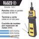 Herramienta Ponchadora de Impacto con Cuchilla para Paneles y Bloques de 66/110. Termina y Corta Cables CAT3, CAT5e y CAT6...