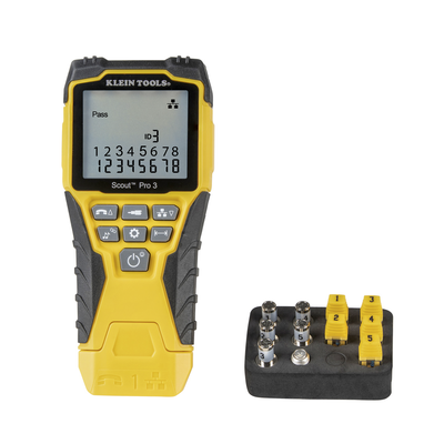 Kit Scout™ Pro 3 Probador de Cables de Voz (RJ11/12), de Datos (RJ45) y de Video (Coaxial con conector F), - KLEIN TOOLS