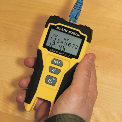 Tester  de Cable LAN Scout™ Jr. 2/ Para: Prueba aprobada/ Error de Cableado/ Falla de Circuito Abierto o Cortocircuito/ Pa...