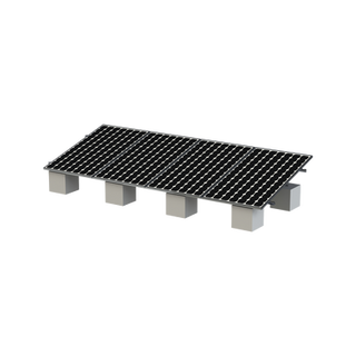 Kit Montaje para 4 Módulos de 30-35 mm espesor / Riel No.8 / Vel. de Viento Máx. 136km/h / Ajustable 20° a 45° / 5400mm Lo...