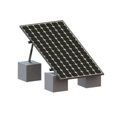 Montaje para Panel Solar, Riel "8" de 1400mm para Módulos con Espesor de 35mm, Velocidad de Viento Máx. 136km/h (20° a 45°...