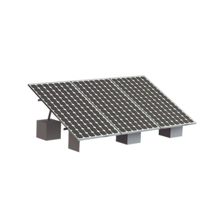 Montaje para 3 Panel Solar, Riel "8" de 4050mm para Módulos con Espesor de 35mm, Velocidad de Viento Máx. 136km/h (20° a 4...