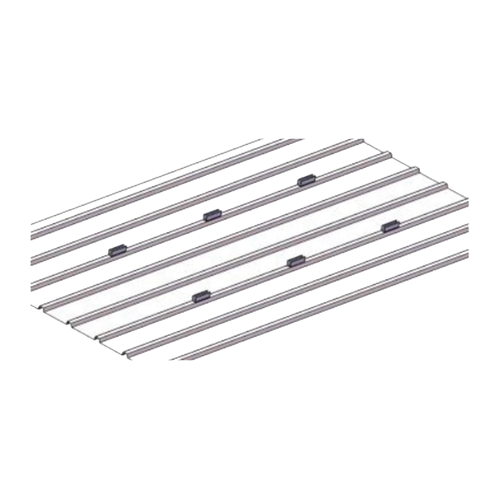 Mini Riel de Aluminio para Módulos Solares / Techo Inclinado 0° / Anodizado / 35 mm / 2 Rieles + 4 Tornillos Autoperforantes | SIERRA STORE