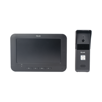 Kit de Videoportero Analógico con Pantalla LCD a Color de 7" / Frente de Calle para Exterior IP65 / Salida de Relevador Hi...