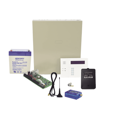 (1 Año datos ILIMITADO INCLUIDO)  Kit Vista48LA con comunicador MINI012G, Teclado, Gabinete y Transformador - HONEYWELL HO...