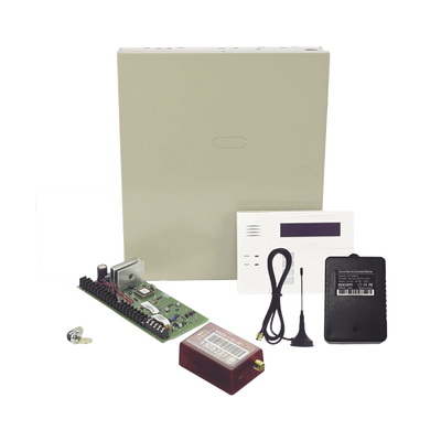 (2 Años 4GLTEM/5G ILIMITADO INCLUIDO)  Kit Vista48LA con comunicador 4GLTEM/5G MN01, Teclado, Gabinete y Transformador - H...
