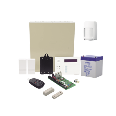 Kit Inalámbrico de panel VISTA48 con Teclado Alfanumérico 6160RF, Receptor para sensores Inalámbricos, Batería, Transforma...