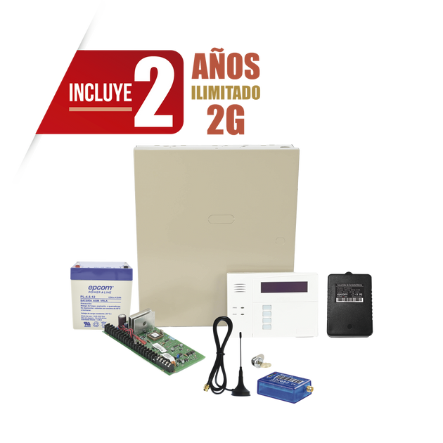Panel de Alarma Híbrido / 48 Zonas Alámbricas e Inalámbricas / Comunicador Celular 2G / 3 Particiones / 48 Códigos de Usuario / | SIERRA STORE