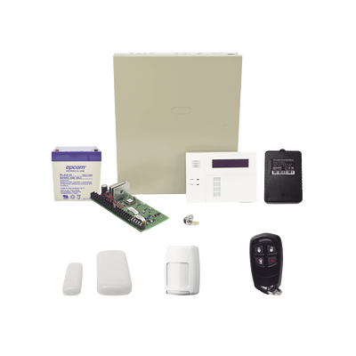 Kit inalámbrico de panel VISTA48 con teclado 6160RF receptor inalámbrico, 2 contactos magneticos, 1 PIR 5800PIR, 1 Control...