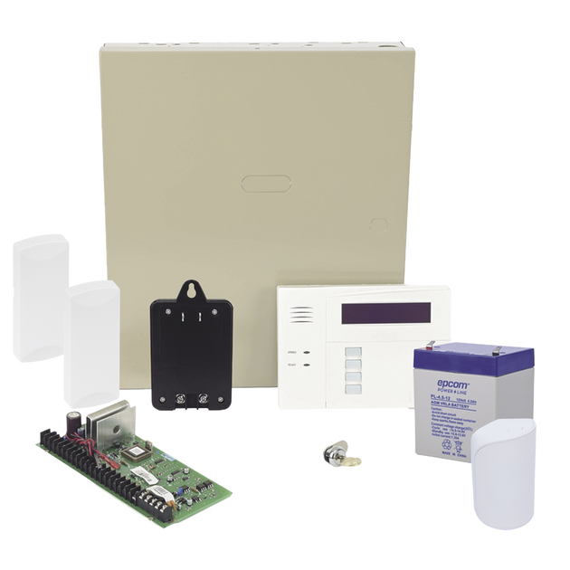 Kit de Panel de Alarma Híbrido / 48 Zonas / Teclado Alfanumérico con Receptor Inalámbrico / 3 Particiones / 254 Eventos | SIERRA STORE