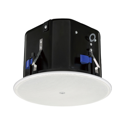 Altavoz de Plafón | Woofer 8 in, Tweeter 1 in | Rango Completo | 8 Ohms | 70v, 100v | Con Caja Acústica | Par Color Blanco...
