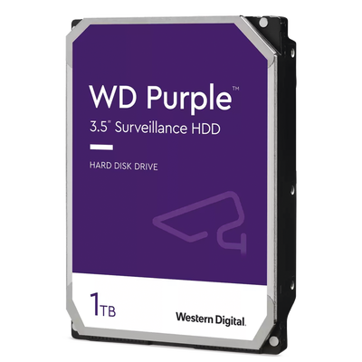 Disco Duro Purple de 1 TB / 5400 RPM / Optimizado para Soluciones de Videovigilancia / Uso 24-7 / 3 Años de Garantia - Wes...