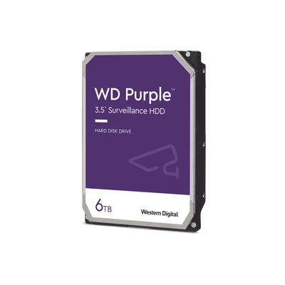 Disco Duro PURPLE de 6TB / 3 AÑOS DE GARANTÍA / Para Videovigilancia - Western Digital (WD)
