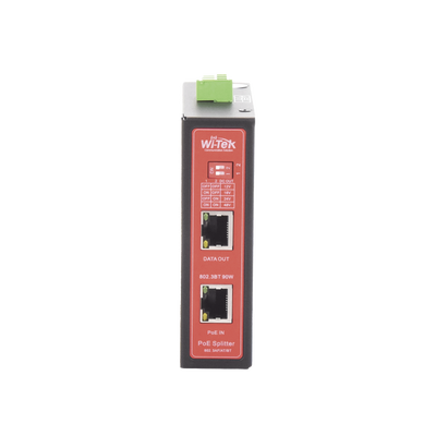 Splitter PoE IN hasta 90 W / Salida DC 12v/16V/24v o 48V / Carcasa metálica / Industrial soporte para riel DIN / Aplicacio...