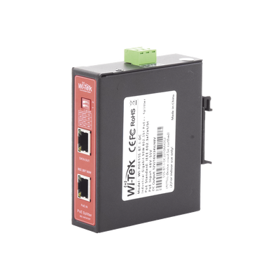Splitter PoE IN hasta 90 W / Salida DC 12v/16V/24v o 48V / Carcasa metálica / Industrial soporte para riel DIN / Aplicacio...
