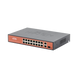 Switch PoE (802.3af/at/bt) / No administrable de largo alcance / Hasta 250m / 16 x 10/100Mbps (PoE) + 2 x 100/1000Mbps + 1...