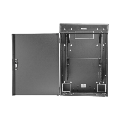 Gabinete de Montaje en Pared TrueEdge™, Con 9 UR para Equipo Activo y 9 UR para Paneles de Parcheo, Fabricado en Acero, Co...
