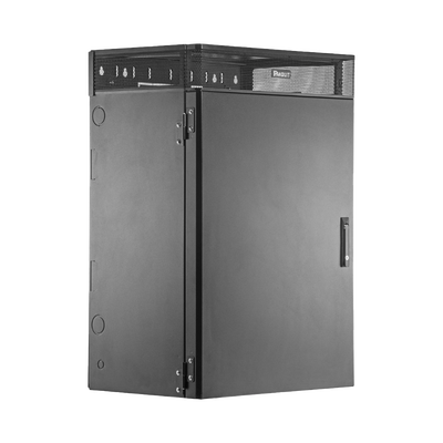 Gabinete de Montaje en Pared TrueEdge™, Con 9 UR para Equipo Activo y 9 UR para Paneles de Parcheo, Fabricado en Acero, Co...