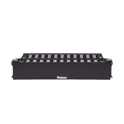 Organizador de Cables Horizontal PatchLink, Doble (Frontal y Posterior), Con Tapa Extendida, Para Rack de 19in, 2UR PANDUI...