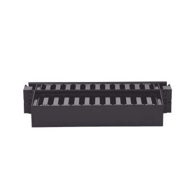 Organizador de Cables Horizontal PatchLink, Doble (Frontal y Posterior), Con Tapa Extendida, Para Rack de 19in, 2UR PANDUI...