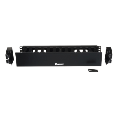 Organizador de Cables Horizontal PatchLink, Sencillo (Solo Frontal), Con Tapa Extendida, Para Rack de 19in, 2UR PANDUIT - ...