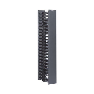 Organizador Vertical NetRunner, Doble (Frontal y Posterior), de 22.5 UR, 4.9in de Ancho, Color Negro - PANDUIT