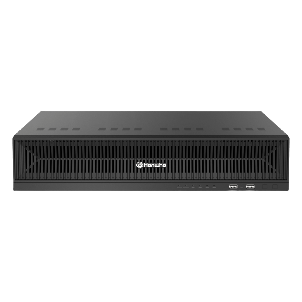 HANWHA VISION - WRN-1632S-8TB - NVR de 12 Megapíxel sistema operativo Ubuntu Linux / Hasta 32 canales / 8TB Incluidos / 16 puertos PoE+ / H.265 & WiseStream / Incluye
