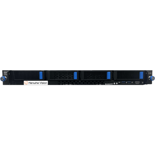 Hanwha Techwin Wisenet - WRR-P-E201W2-80TB - Servidor de Grabación 1U / 470 Mbps / 80 TB RAID 5 / Intel Xeon 6333P / 16 GB RAM / Dual SSD 480 GB / Fuente Redundante 450W / IPMI